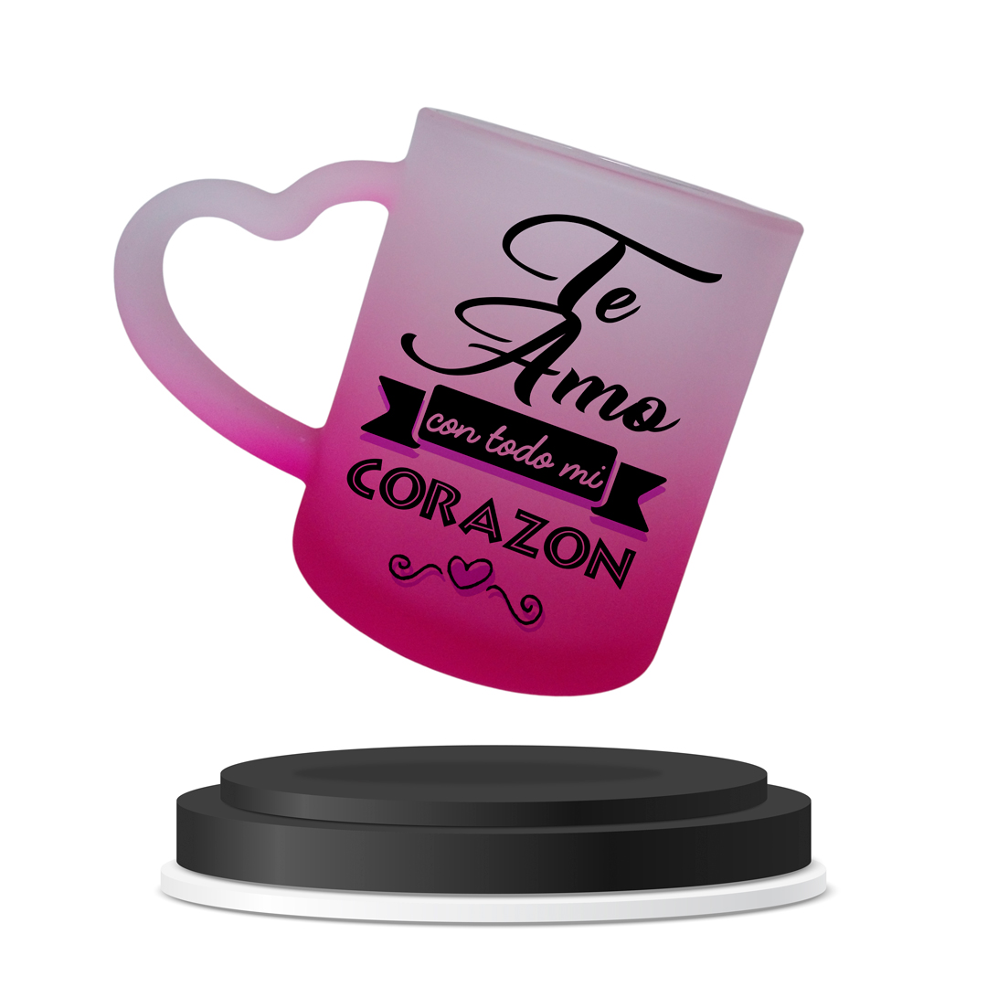 Mug Opalizado Oreja Corazón